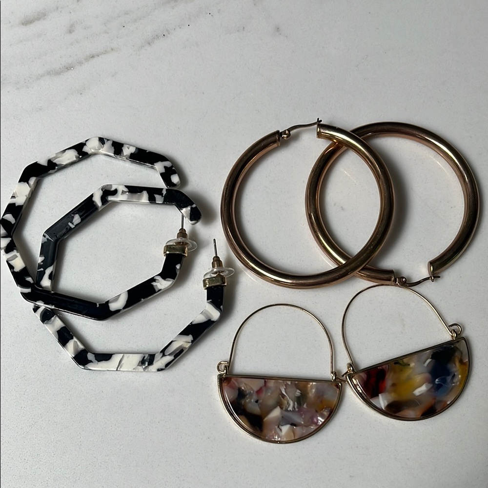 Hoop earrings lot